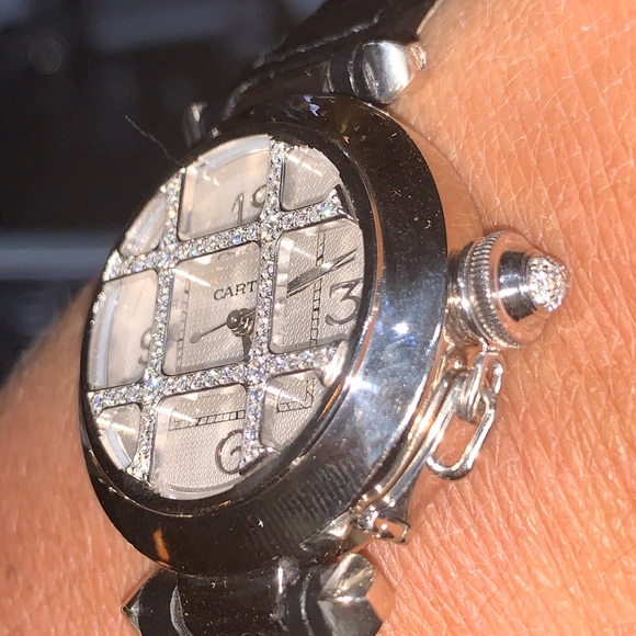 🌟🌟SOLD⭐️⭐️⭐️⭐️Pasha de Cartier automatic diamond - Picture 4 of 8